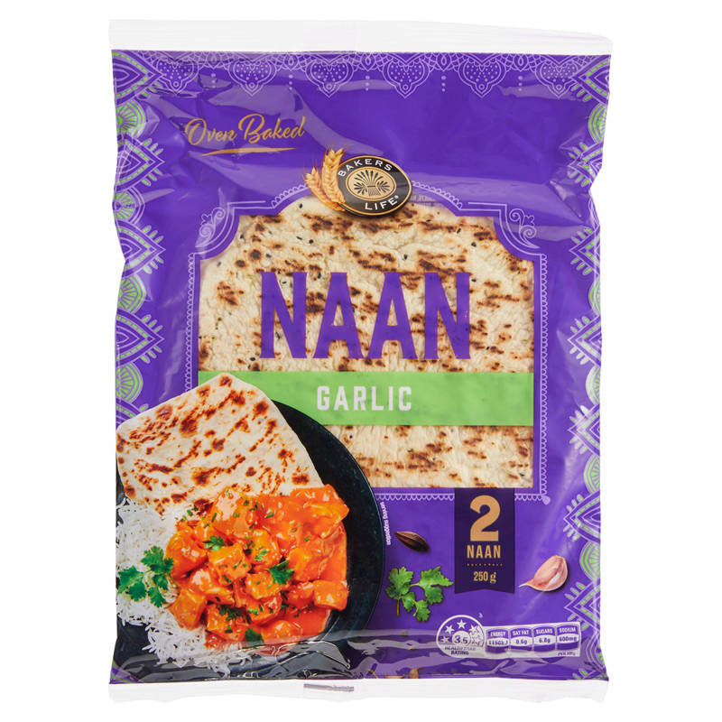 Garlic Naan 2 Pack 250g