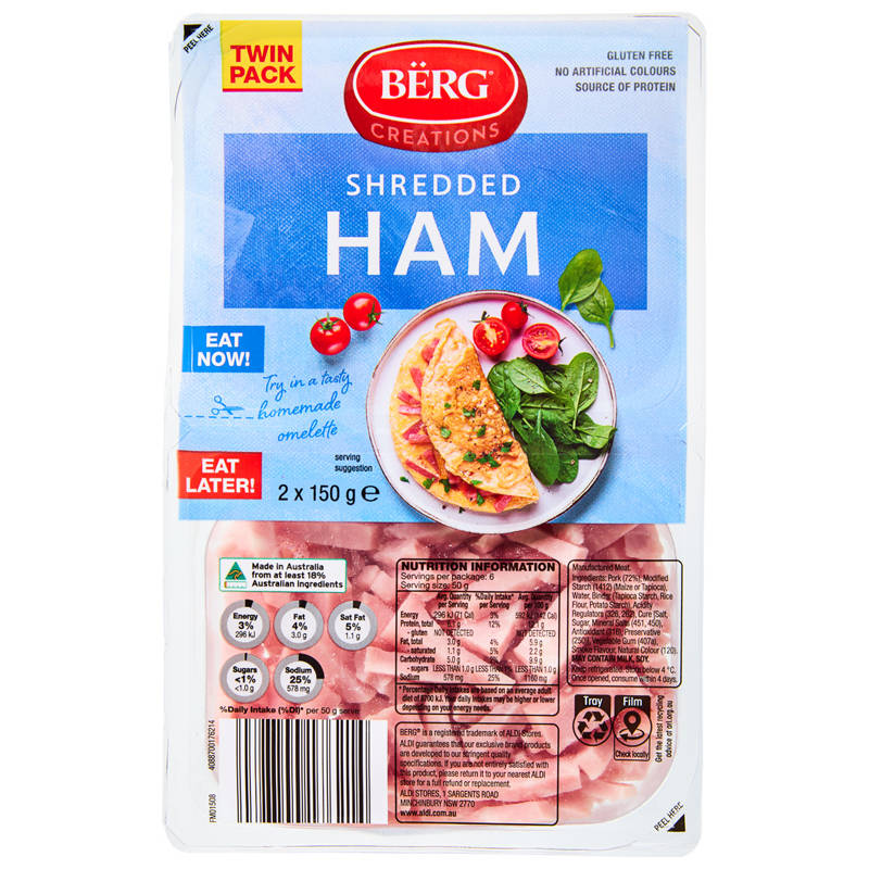 Ham Shredded Twin Pack 300g