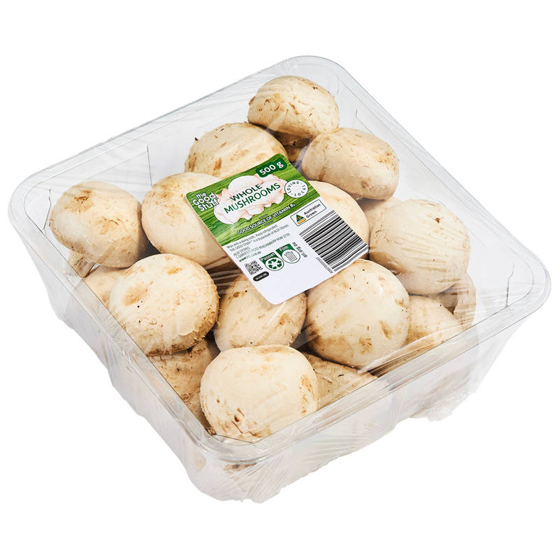White Cup Mushrooms 500g