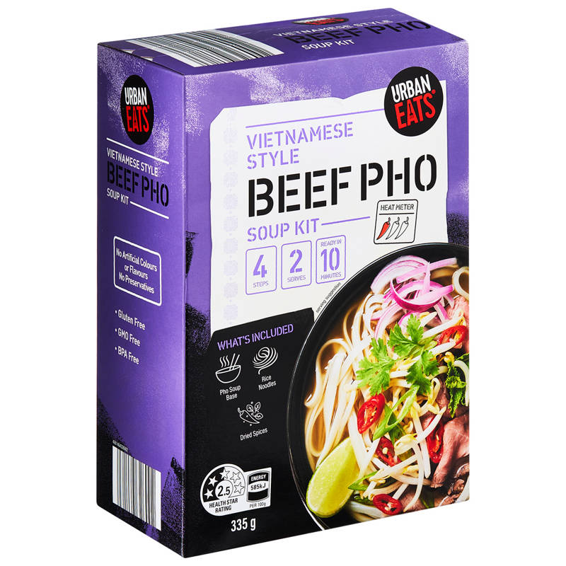 URBAN EATS Soup Noodle Kit Beef Pho 335g