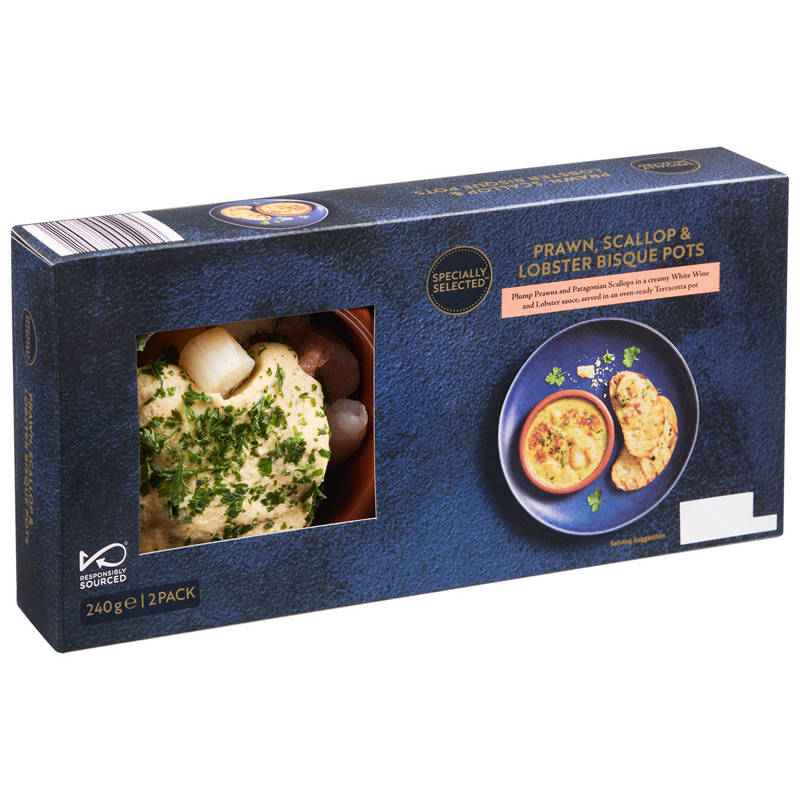 Prawn, Scallop and Lobster Bisque Pots 240g