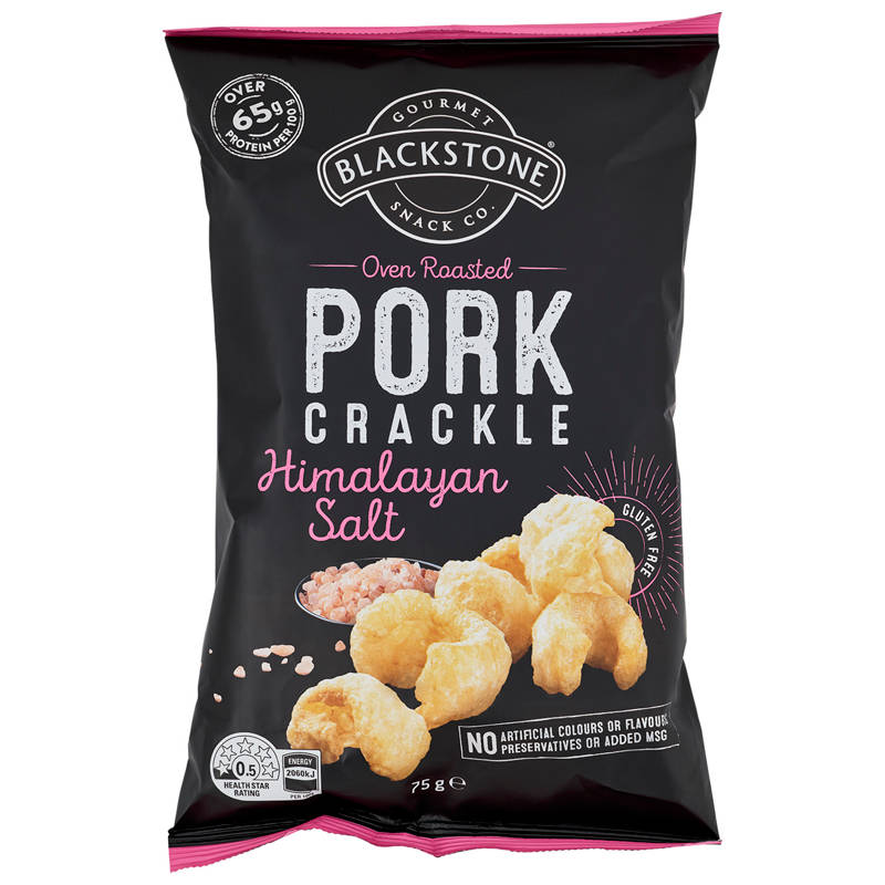 BLACKSTONE GOURMET SNACK CO. Himalayan Salt Pork Crackle 75g