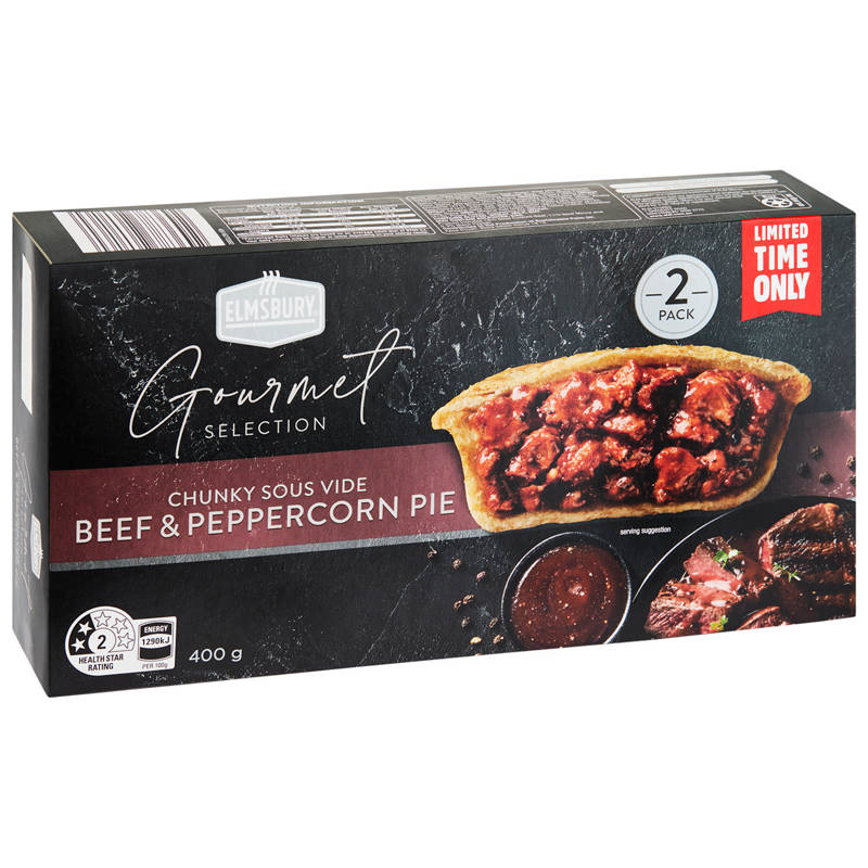 Beef & Peppercorn Pies 400g