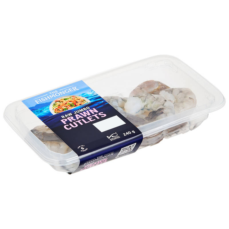 THE FISHMONGER Jumbo Raw Prawn Cutlets 240g