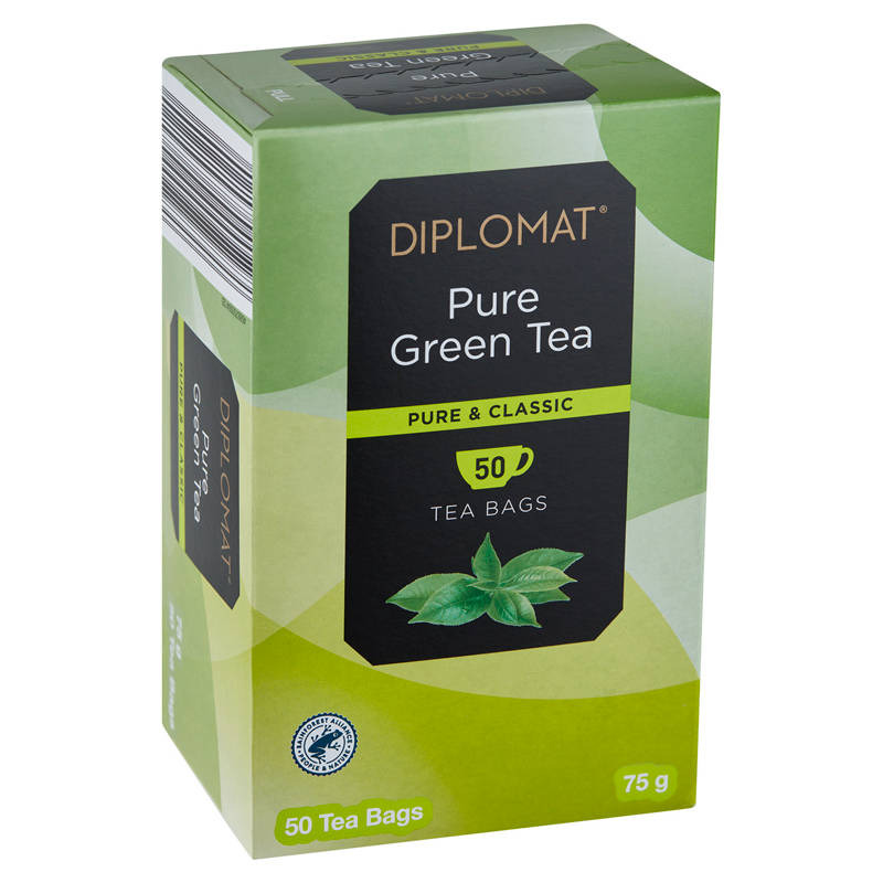 DIPLOMAT Pure Green Tea 50 Pack 75g