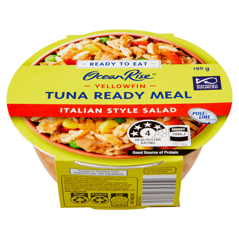 Yellowfin Tuna & Italian Style Salad Ready Meal 190g