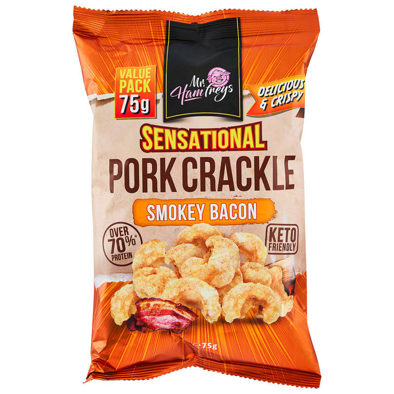 MR. HAMFREYS Pork Crackle Smokey Bacon 75g