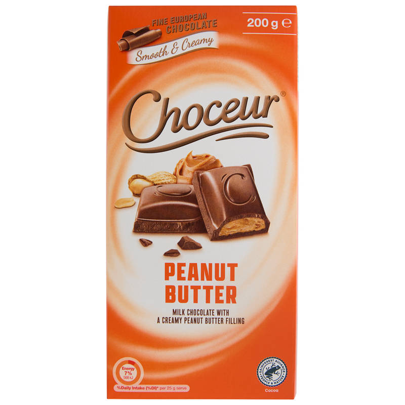 CHOCEUR Peanut Butter Chocolate Block 200g