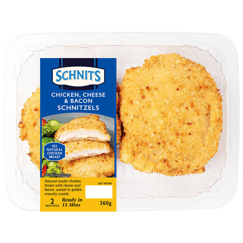 Chicken, Cheese & Bacon Schnitzel 360g