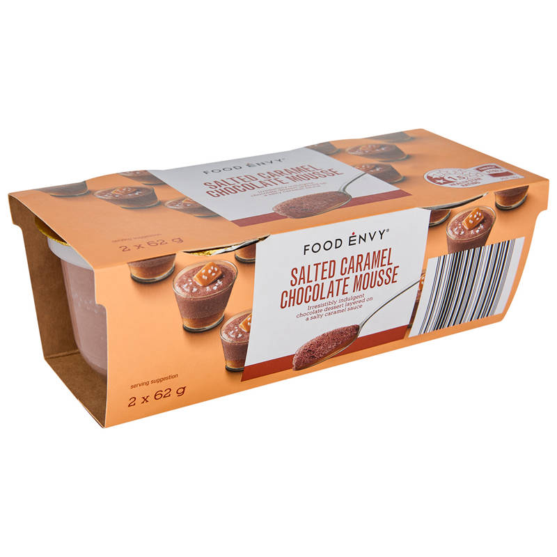 Chocolate Salted Caramel Mousse 2 Pack 62g