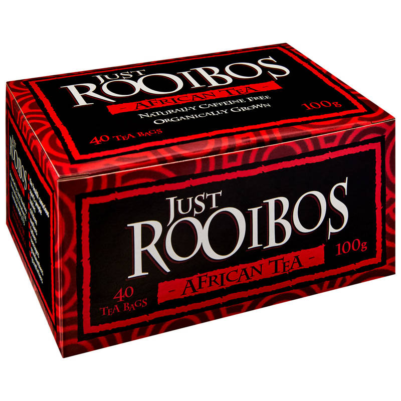 JUST ROOIBOS AFRICAN TEA Organic Rooibos Tea Bags 40 Pack 100g