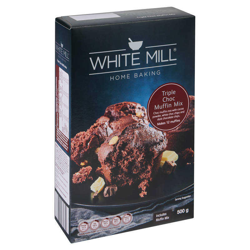 WHITE MILL Triple Choc Muffin Mix 500g