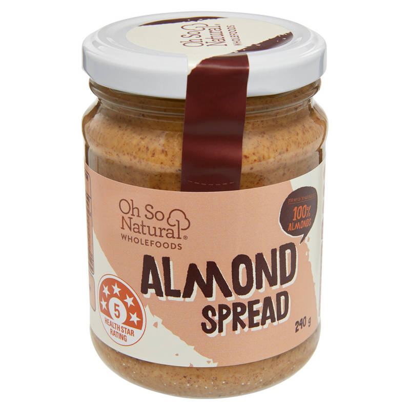 OH SO NATURAL WHOLEFOODS Almond Spread 240g
