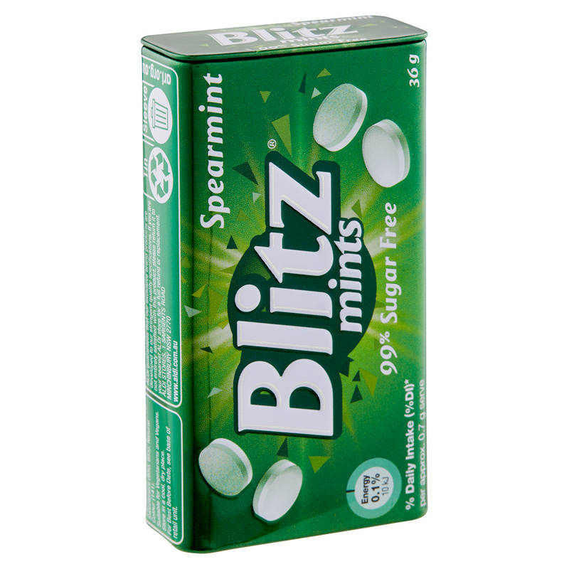 BLITZ Spearmint Sugar Free Mints 36g