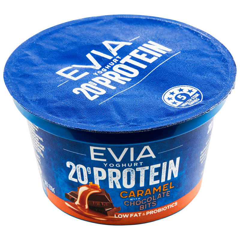 THE YOGHURT COMPANY PTY LTD 20g Protein Caramel Yogurt with Chocolate Bits 210g