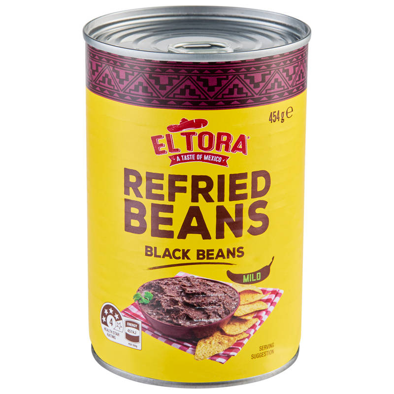 EL TORA Refried Black Beans 454g