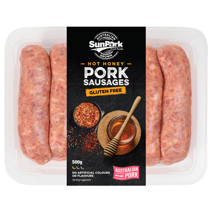 Hot Honey Pork Sausages 500g