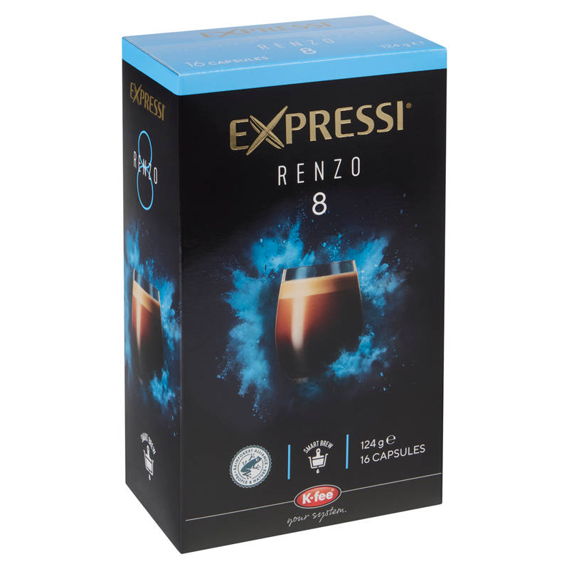 EXPRESSI Coffee Capsules Renzo 16 Pack 124g