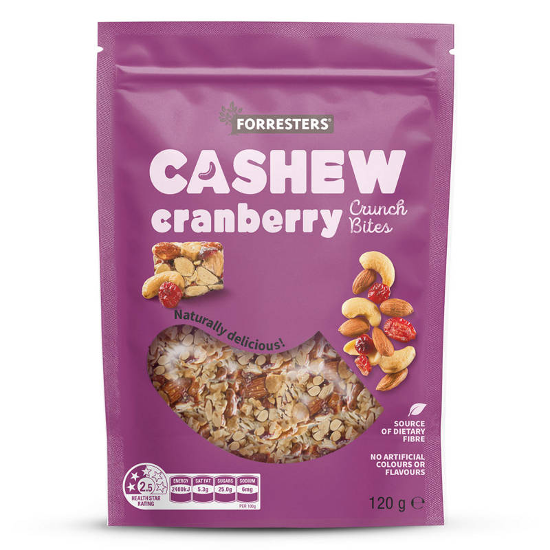 Cashew & Cranberry Crunch Bites 120g