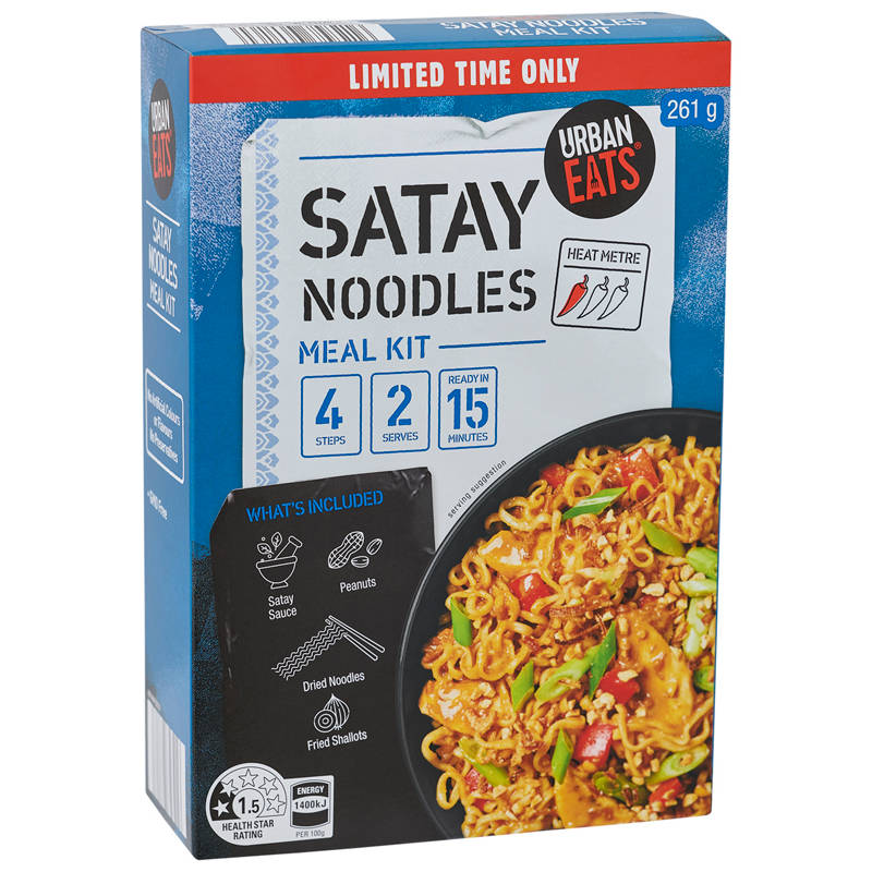 URBAN EATS Asian Meal Kit Satay Noodles 261g