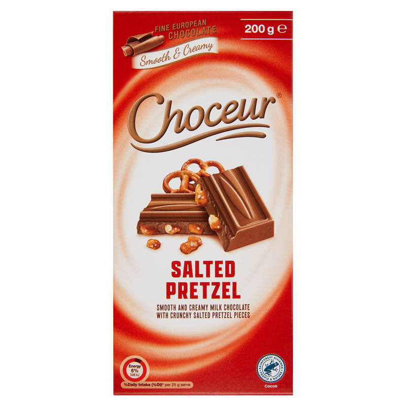 Salted Pretzel Chocolate Block 200g