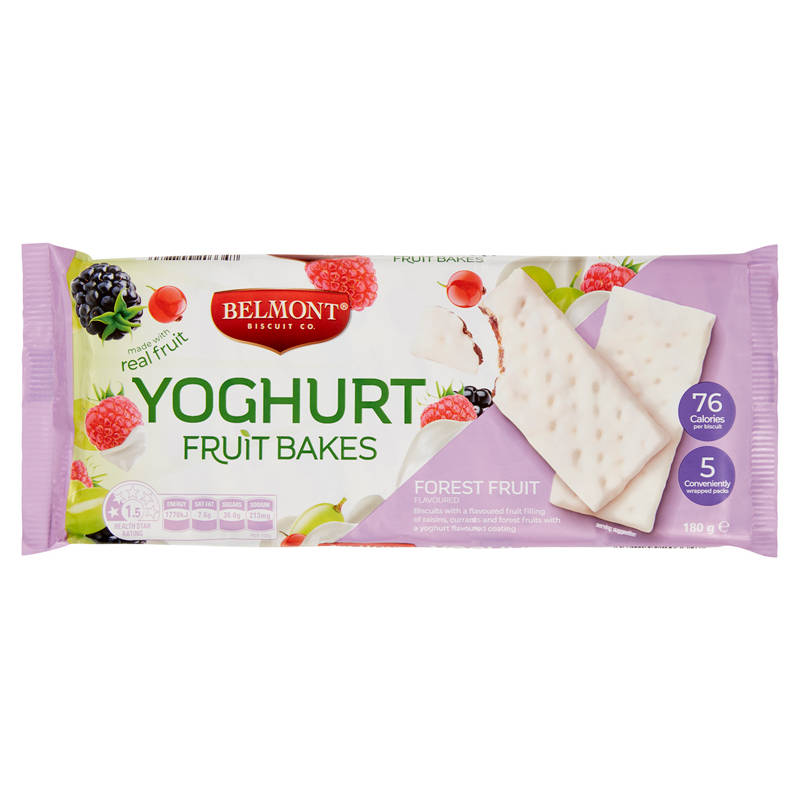 Forest Fruit Flavoured Yoghurt Fruit Bakes  180g