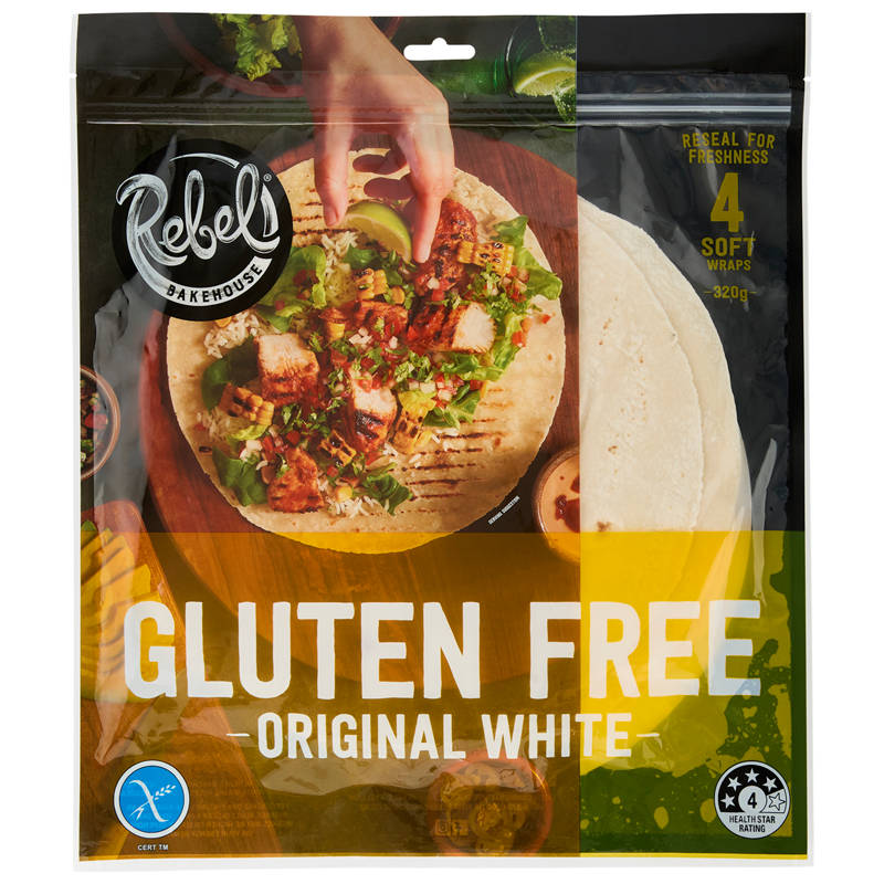 Gluten Free White Wrap 4 Pack 320g