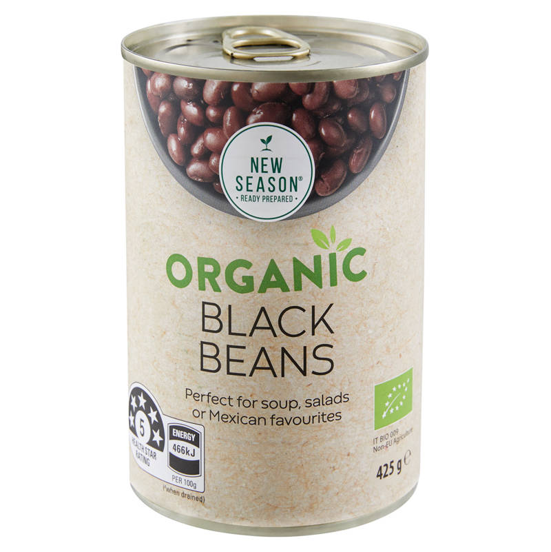 NEW SEASON Organic Black Beans 425g
