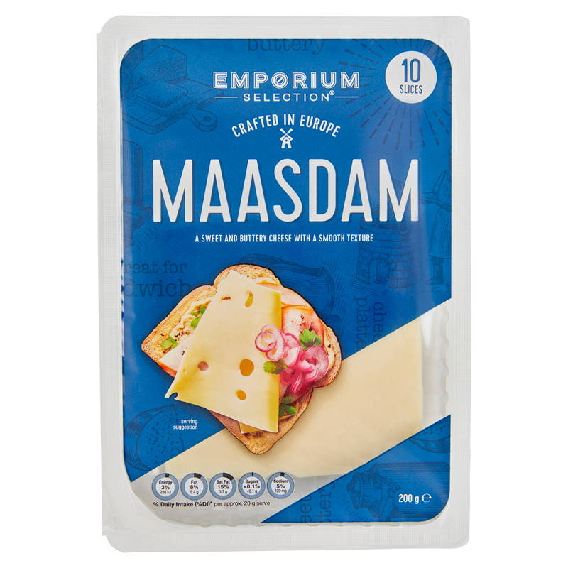 EMPORIUM SELECTION Maasdam Cheese Slices 200g