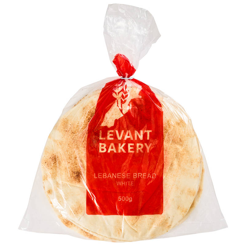 LEVANT BAKERY Lebanese Bread White 6 Pack 500g