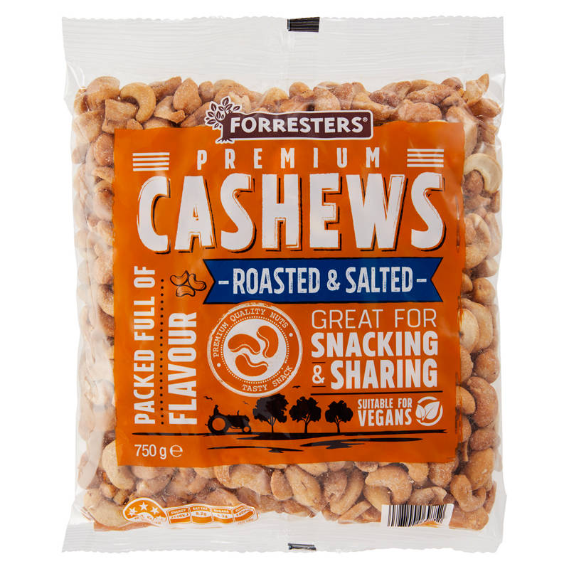 FORRESTERS Roasted & Salted Cashews 750g