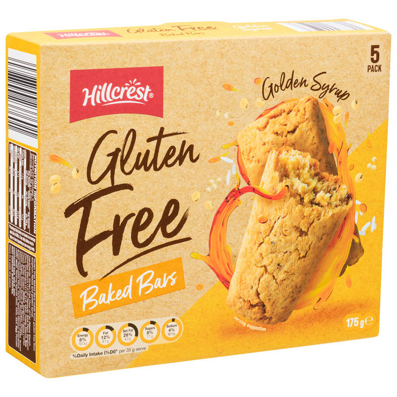 Gluten Free Bars Golden Syrup 5 Pack 175g